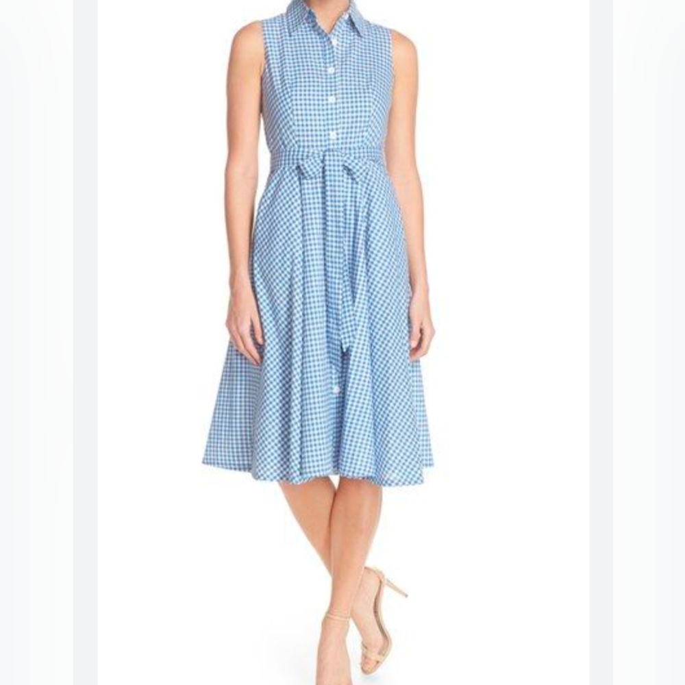 Gingham mid-length dress